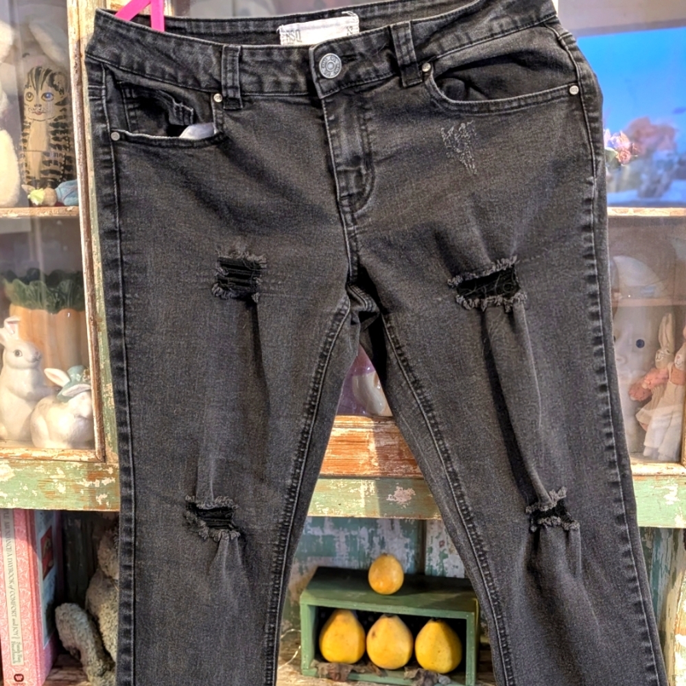 Distressed Black Jeans for Women